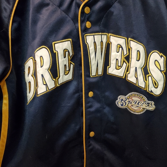 Vintage MLB Milwaukee Brewers Jersey XL - Picture 2 of 6